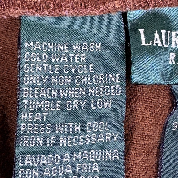 Vtg Lauren Jeans Co Ralph Lauren Women High Rise Straight Leg Brown Denim 20W - Picture 9 of 16